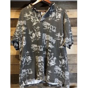 Cotton Traders Sport Men’s XL Grey Vintage Golf Polo Shirt Pre-Owned